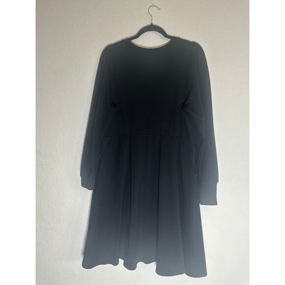 Torrid Women's Black Long Sleeve Fit & Flare Dress Soft Stretchy Casual Chic - Picture 2 of 13